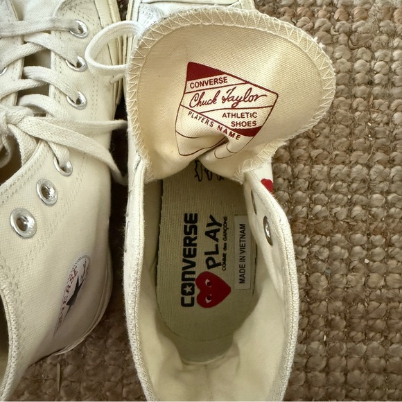 COMME DES GARCONS PLAY Converse Women's Chuck Taylor Peek-A-Boo High-Top Size 6 - Picture 6 of 8